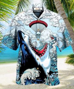 Shark Love Skull Style Hawaiian Shirt