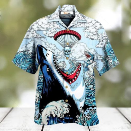 Shark Love Skull Style Hawaiian Shirt