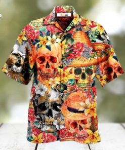 Skull Beautiful And Flowers Hawaiian Shirt