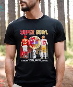 Skyline Super Bowl LVIII Patrick Mahomes and Brock Purdy signatures shirt