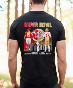 Skyline Super Bowl LVIII Patrick Mahomes and Brock Purdy signatures shirt