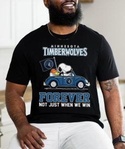 Snoopy Minnesota Timberwolves Forever Not Just When We Win Classic Tee Shirt