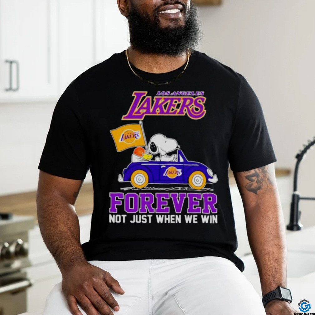 Snoopy and WoodStock Los Angeles Lakers basketball forever fan not just when win shirt Snoopy and WoodStock Los Angeles Lakers basketball forever fan not just when win shirt