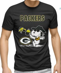 Snoopy and Woodstock Green Bay Packers makes me drink shirt