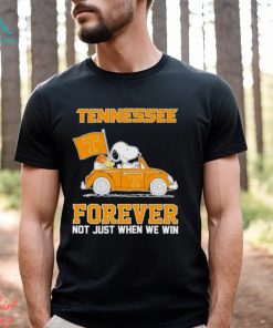 Snoopy and Woodstock driving car Tennessee forever not just when we win shirt