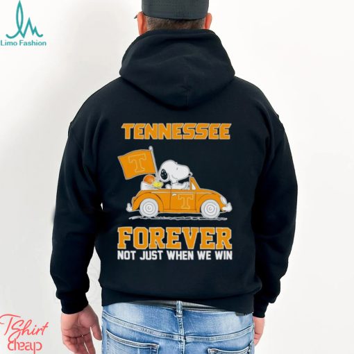 Snoopy and Woodstock driving car Tennessee forever not just when we win shirt