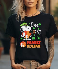 Snoopy one lucky Family Dollar happy Patrick Day Shirt
