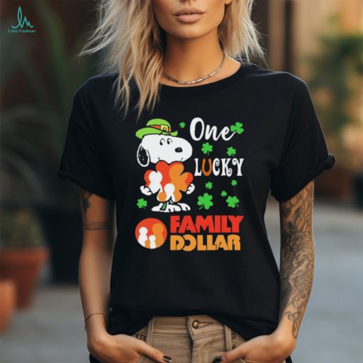 Snoopy one lucky Family Dollar happy Patrick Day Shirt