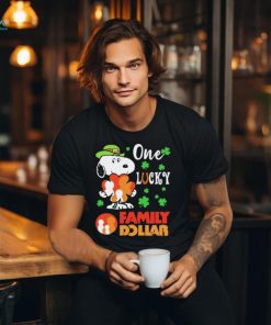 Snoopy one lucky Family Dollar happy Patrick Day Shirt