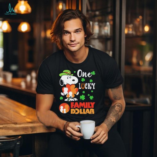 Snoopy one lucky Family Dollar happy Patrick Day Shirt