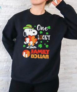 Snoopy one lucky Family Dollar happy Patrick Day Shirt