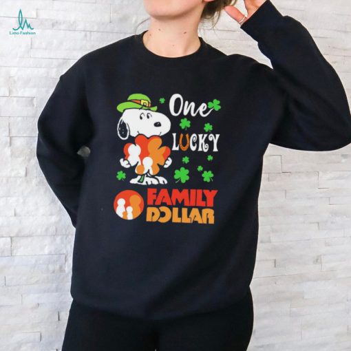 Snoopy one lucky Family Dollar happy Patrick Day Shirt
