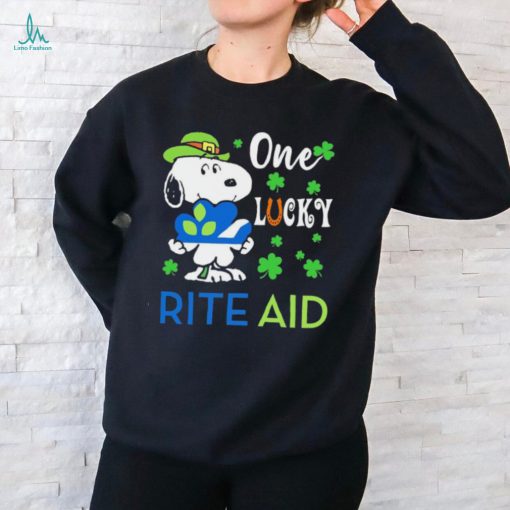 Snoopy one lucky Rite Aid Happy Patrick Day Shirt