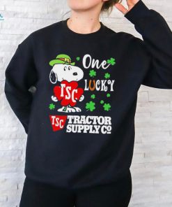 Snoopy one lucky Tractor Supply Co happy Patrick Day Shirt