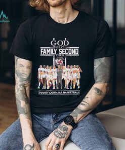 South Carolina Gamecocks god first family second then Gamecocks women’s Basketball shirt