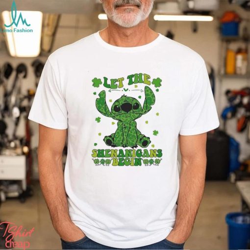Stitch Let The Shenanigans Begin St. Patrick’s Day Shirt