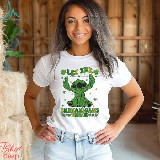 Stitch Let The Shenanigans Begin St. Patrick’s Day Shirt