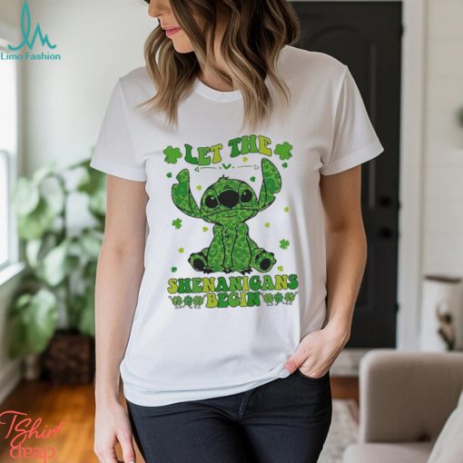 Stitch Let The Shenanigans Begin St. Patrick’s Day Shirt