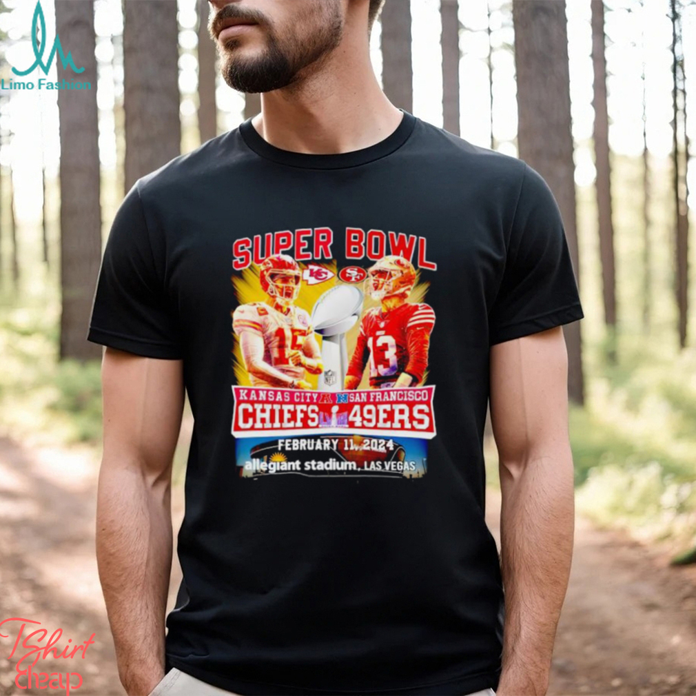 Super Bowl LVIII Kansas City Chiefs Patrick Mahomes vs Brock Purdy San Francisco 49ers shirt Super Bowl LVIII Kansas City Chiefs Patrick Mahomes vs Brock Purdy San Francisco 49ers shirt
