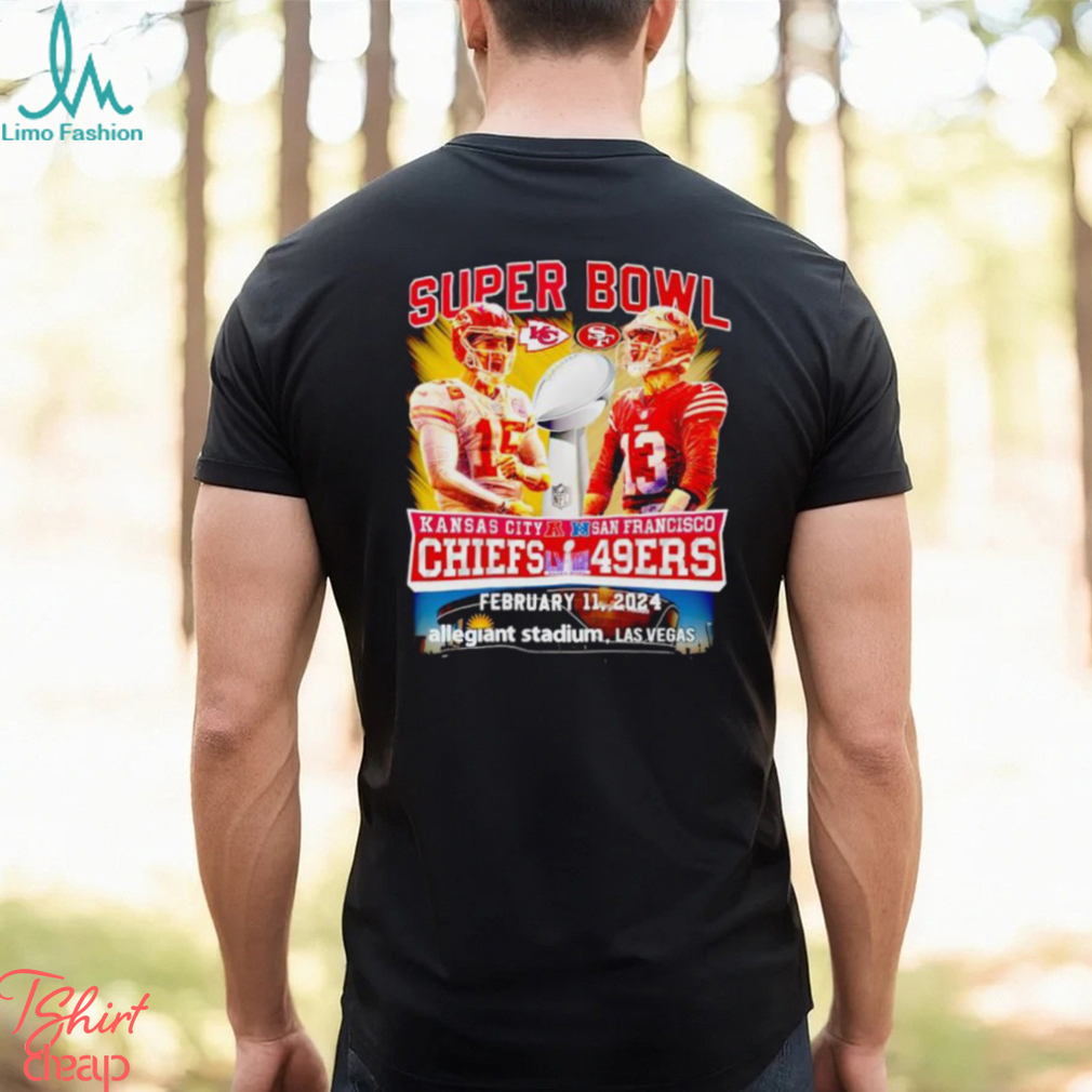 Super Bowl LVIII Kansas City Chiefs Patrick Mahomes vs Brock Purdy San Francisco 49ers shirt Super Bowl LVIII Kansas City Chiefs Patrick Mahomes vs Brock Purdy San Francisco 49ers shirt