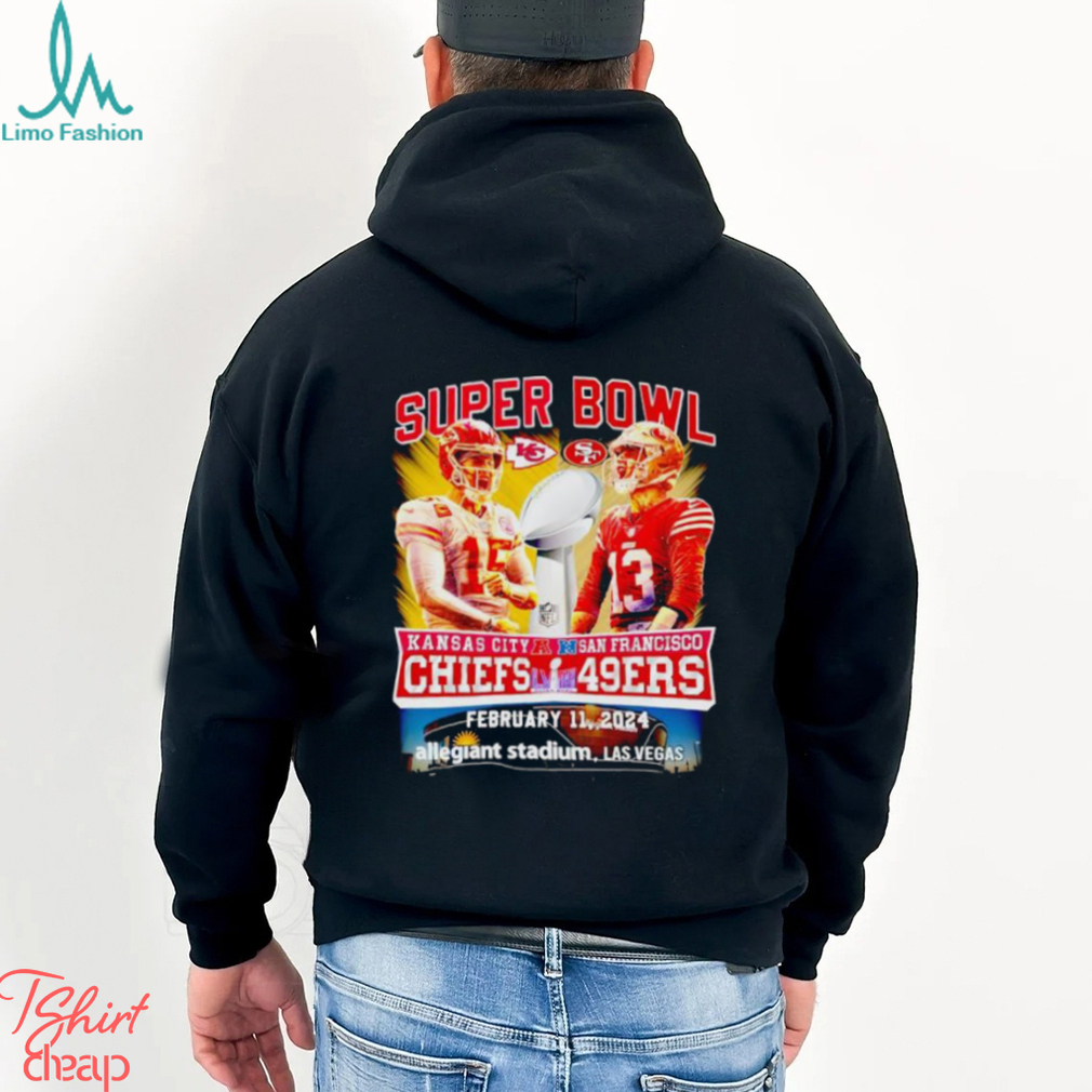 Super Bowl LVIII Kansas City Chiefs Patrick Mahomes vs Brock Purdy San Francisco 49ers shirt Super Bowl LVIII Kansas City Chiefs Patrick Mahomes vs Brock Purdy San Francisco 49ers shirt