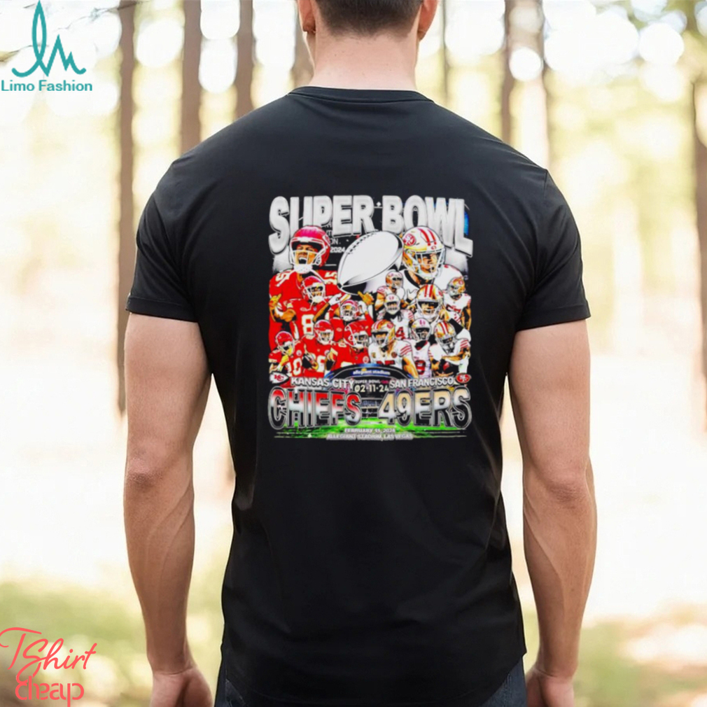 Super Bowl LVIII Kansas City Chiefs vs San Francisco 49ers vintage back shirt Super Bowl LVIII Kansas City Chiefs vs San Francisco 49ers vintage back shirt