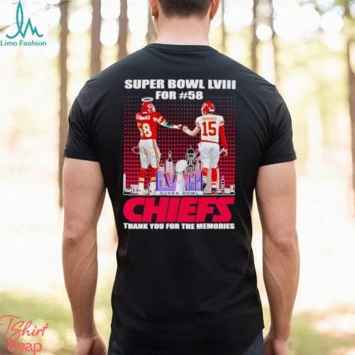 Super Bowl LVIII for 58 Chiefs thank you for the memories shirt