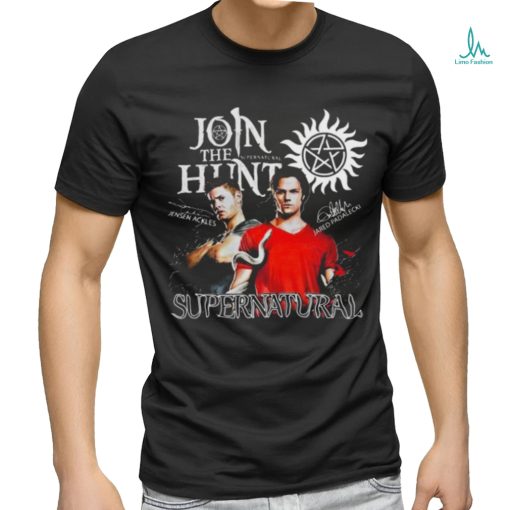 Supernatural Join The Hunt Jensen Ackles And Jared Padalecki Signatures Shirt