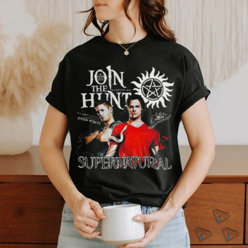 Supernatural Join The Hunt Jensen Ackles And Jared Padalecki Signatures Shirt