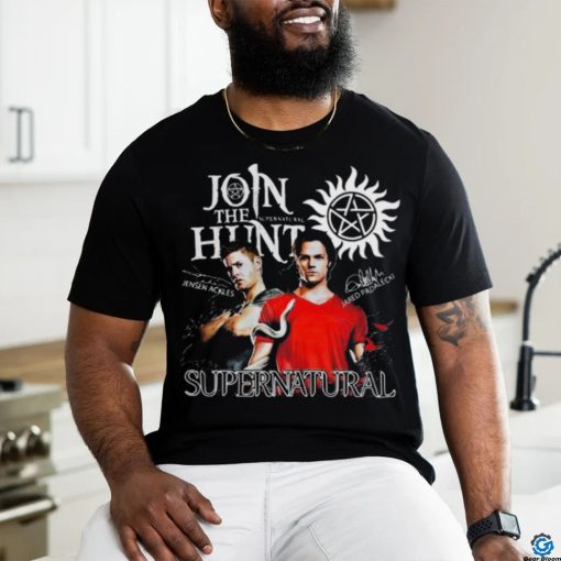 Supernatural Join The Hunt Jensen Ackles And Jared Padalecki Signatures Shirt