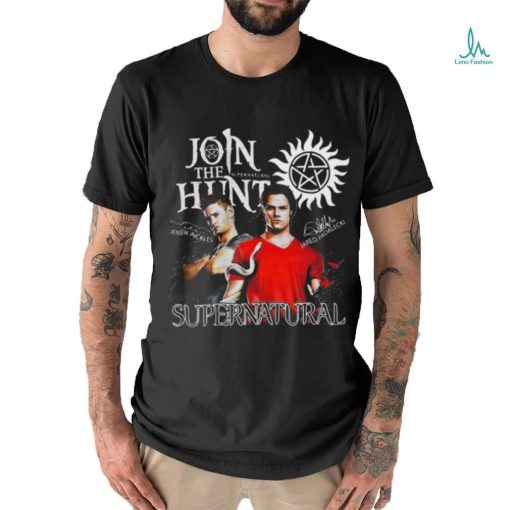 Supernatural Join The Hunt Jensen Ackles And Jared Padalecki Signatures Shirt