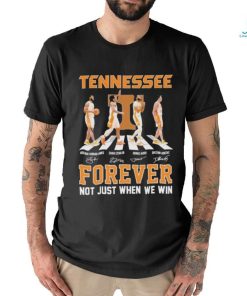 Tennessee Volunteers Men’s Basketball Abbey Road Forever Not Just When We Win Signatures Shirt