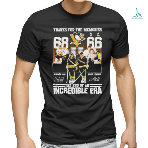 Thanks for the memories Jaromir Jagr Mario Lemieux The end of an Incredible Era signatures shirt
