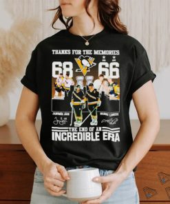 Thanks for the memories Jaromir Jagr Mario Lemieux The end of an Incredible Era signatures shirt