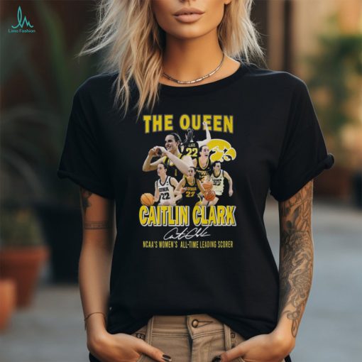 The Queen Caitlin Clark Ncaas Womens All Time Leading Scorer T Shirt
