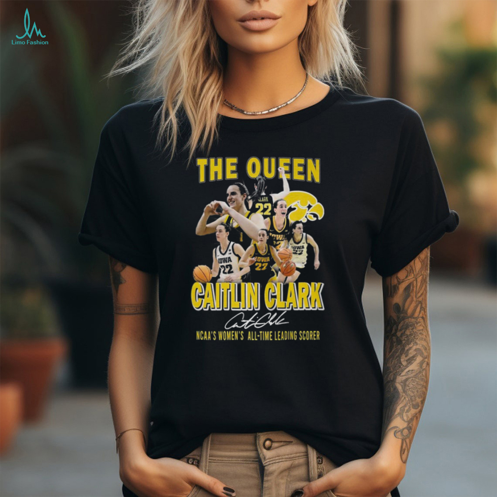 The Queen Caitlin Clark Ncaas Womens All Time Leading Scorer T Shirt The Queen Caitlin Clark Ncaas Womens All Time Leading Scorer T Shirt