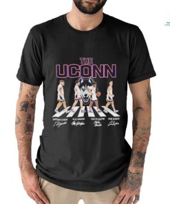 The Uconn Basketball Abbey Road Donovan Clingan Alex Karaban Tristen Newton And Cam Spencer Shirt