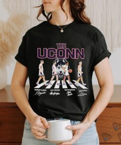 The Uconn Basketball Abbey Road Donovan Clingan Alex Karaban Tristen Newton And Cam Spencer Shirt