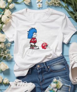 Thing one San Francisco 49ers piss on Kansas City Chiefs helmet shirt