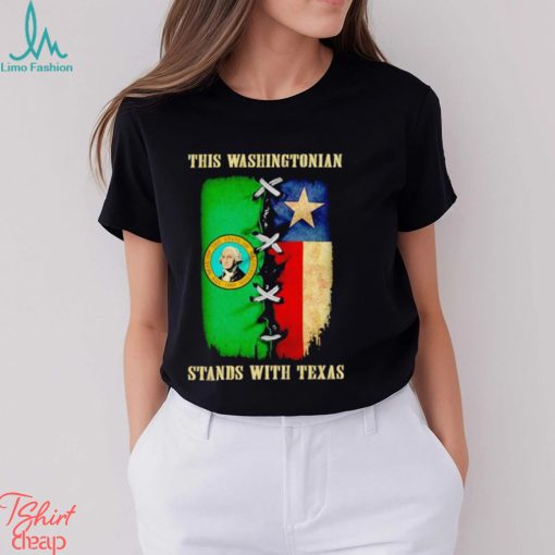 This Washingtonian stands with Texas shirt