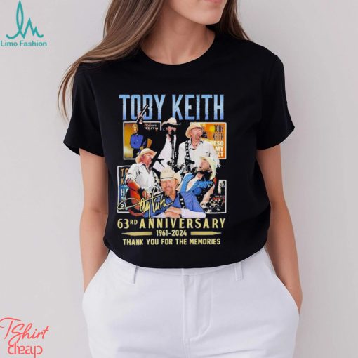 Toby Keith 63rd Anniversary 1961 2024 Thank You For The Memories Signature Shirt