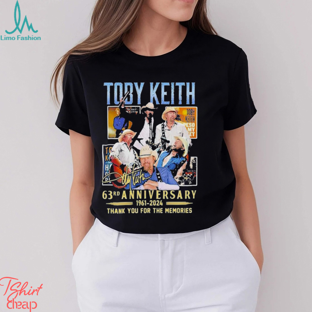 Toby Keith 63rd Anniversary 1961 2024 Thank You For The Memories Signature Shirt Toby Keith 63rd Anniversary 1961 2024 Thank You For The Memories Signature Shirt