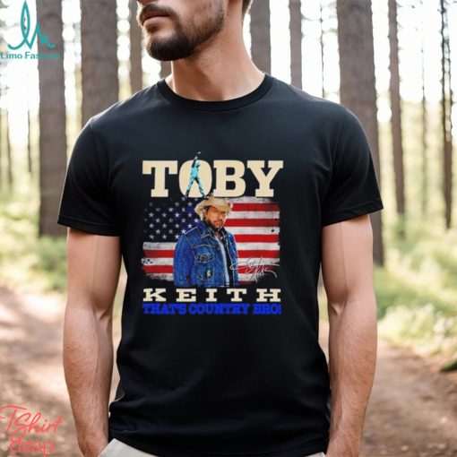 Toby Keith that’s country bro USA flag signature shirt