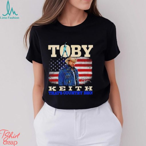 Toby Keith that’s country bro USA flag signature shirt