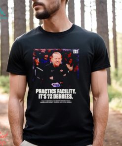 Tom Thibodeau Practice facility it’s 72 degrees poster shirt