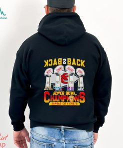 Trophies Back 2 back Super Bowl Champions Kansas City Chiefs shirt