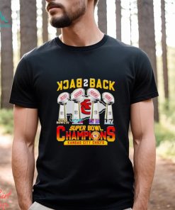 Trophies Back 2 back Super Bowl Champions Kansas City Chiefs shirt