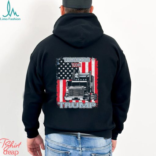 Truckers For Trump American Flag Trump 2024 Shirt