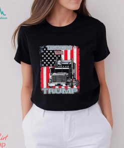 Truckers For Trump American Flag Trump 2024 Shirt