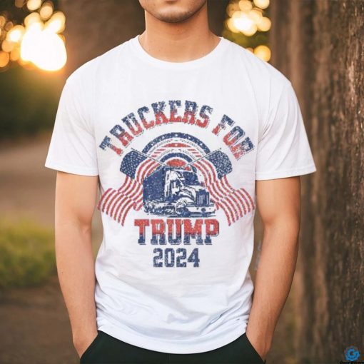 Truckers For Trump American Flag – 2024 Vintage Shirt